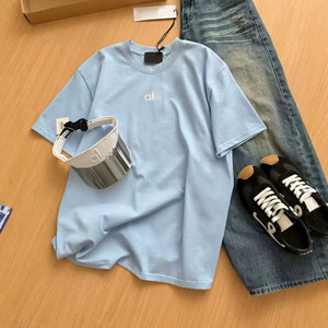 T-shirt da <span class=keywords><strong>donna</strong></span> a maniche corte girocollo in <span class=keywords><strong>cotone</strong></span> pesante, edizione autentica A*o, logo Silver-label, colori pastello, stile minimalista - Product Image 4
