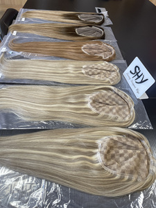 Cierre de Base de Seda Invisible Q6 6*7 Mono Topper, Cabello Humano Virgen Europeo con 130% de Densidad para Mechas Rubias para Mujer - Product Image 5