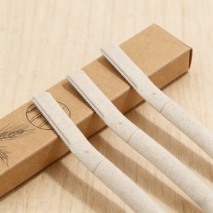 Rasoir pour femmes biodégradable à base de paille de blé, très vendu, pour le dermaplaning et le rasage des sourcils - Product Image 4