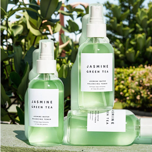 Tonique <span class=keywords><strong>Visage</strong></span> Hydratant, Apaisant et Éclaircissant au Thé Vert, à la <span class=keywords><strong>Rose</strong></span> et au Jasmin, Contrô<span class=keywords><strong>le</strong></span> du Sébum, Vegan, 120 ml, Marque Blanche - Product Image 1