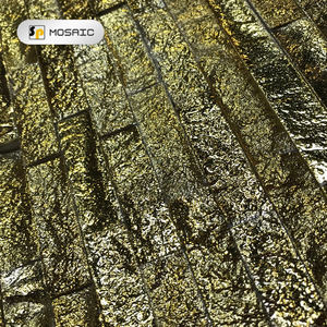 Vulcanica A Forma di Rettangolo Finitura Oro Mattonelle di Mosaico Della Parete Soggiorno Vulcanica Naturale Mosaico di Pietra - Product Image 2