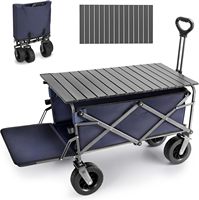 Wagon utilitaire pliable pour chariot de plage pliant à moteur élevé pour chariot de camping électrique à entraînement extérieur