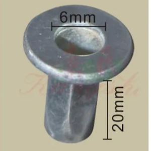 M6 Flat Head <b>Rivet</b> <b>Nut</b> 6mm Hole 20mm Length For Auto Repair Replacement - Product Image 1