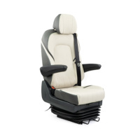 Siège conducteur YSR 714-1P à suspension pneumatique réglable de luxe et robuste pour véhicule utilitaire, autocar et bus