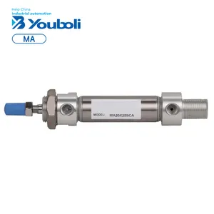 YBL MA Series Mini Double Action Pneumatic Piston Cylinder Stainless Steel Bore Sizes 16 20 25 32 40mm"
