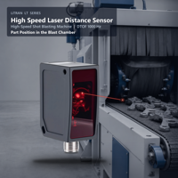 Sensor Jarak Optik Shot Blasting Kecepatan Tinggi Afstandssensor WTT12 DTOF 1000Hz IP65 RS485 Untuk Posisi Part Layanan OEM ODM