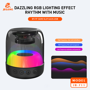 Jeqang JB-711 Mini Outdoor RGB Speaker per 5.3 Type-C ricarica in vetro di ingresso AUX in plastica alimentato a batteria Surround Sound - Product Image 4
