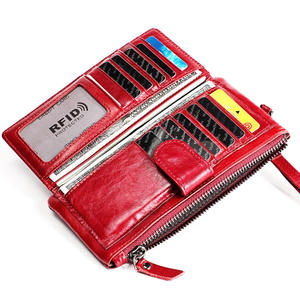 Andong Leather New Fashion Long Wallet <b>Purse</b> for Women Genuine Cow Leather Casual Clutch Bag Multi-Card Position <b>Phone</b> Bag - Product Image 5