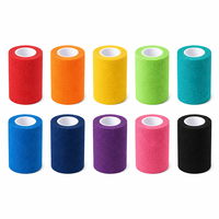 Bandage Cohésif Élastique Auto-Adhésif Non Tissé Couleurs Assorties OEM pour Blessures Sportives et Soins des Plaies d'Animaux