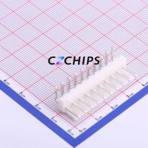 HX39601-10WAG Wire-to-Board Pin Header Bent Lead Through Hole,P=3.96mm Connector 1x10P 3.96mm Right Angle Insert VH - Product Image 1