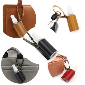YY Leakproof Travel Perfume Bottles with PU Leather Cover <b>Keychain</b> Holder for Easy Carry Sanitizer Holder <b>Keychain</b> - Product Image 4