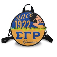 Sac Rond en Tissu Réutilisable de Haute Qualité pour Femme, Sac de Week-end de la Sororité ZPB Life Member