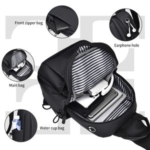 男士防水胸包时尚多功能斜跨肩吊带包大容量日常旅行商务使用 - Product Image 4