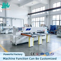 Scie à panneaux et scie à poutres CNC entièrement automatiques et robustes Jinhai 490S, adaptées au traitement du bois et à la fabrication de meubles en bois.