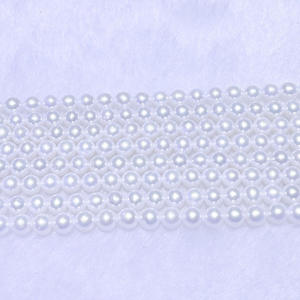 Collar de Perlas de Agua Dulce Naturales de Zhuji, 5-6 mm, Redondas Aurora, Extremadamente Finas y Delicadas, Perlas Sueltas Semiterminadas - Product Image 3