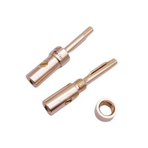 Conector de cable de altavoz, conector de audio profesional, conector tipo banana con resorte de cobre chapado en oro sin soldadura. - Product Image 1