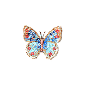 Diseño de moda Lentejuelas brillantes Parches de mariposa PVC Bordado Decoraciones de prendas de vestir para mujeres en formas de corazón de flores redondas - Product Image 4