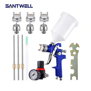 Gravity Feed <b>Spray</b> Gun Set HVLP Pneumatic <b>Paint</b> Sprayer 600ml Aluminium <b>Spray</b> Gun <b>for</b> <b>Car</b> Painting - Product Image 5