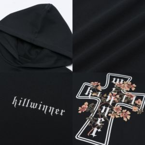 Killwinner Áo Khoác Có Mũ Mùa Xuân Nam Trơn Không Dây Họa Tiết Chữ Thập Phong Cách Đường Phố Chất Lượng Cao In Đơn Giản Dropshipping - Product Image 6