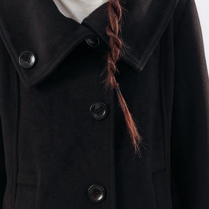 Chaqueta Acolchada para <span class=keywords><strong>Mujer</strong></span> - Elegante Abrigo de Plumón Negro de Un Solo Pecho para Invierno, Uso Casual y de Oficina - 17 Años de Experiencia de Fábrica - Product Image 4