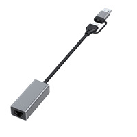 Tarjeta de Red Gigabit USB 3.0 a RJ45 de Alta Calidad RTL8153, Sin Controladores, 1000M, Doble Puerto, Externa, en Stock