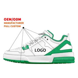 Nieuwe Stijl Merk Unisex Volwassen Fashion Design Basketbalstijl Schoenen Zwarte Wandelstijl Schoenen Nieuwe Heren Custom Sneaker Met Fac