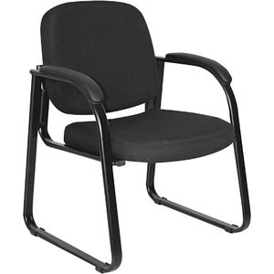 Alera ALENRL43C11 25 pouces. X 24,80 pouces X 33,66 pouces Chaise d'invité à dossier semi-haut en tissu série Genaro avec base en métal noir - Product Image 5