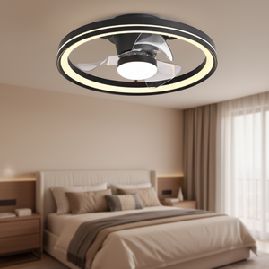 Modern Simple Silent DC Motor Plastic Smart Remote Control LED Indoor <strong>Bedroom</strong> <strong>Ceiling</strong> <strong>Fan</strong> with 10-Year Warranty - Product Image 1