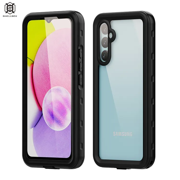 Shellbox rugged dropproof waterproof Galaxy A34 mobile phone case for samsung galaxy A34 with built-in screen protector