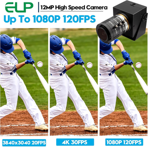 Cámara USB de Alta Velocidad ELP de 12MP, 1080P 120fps, Lente CS de 3.6-10mm con Zoom Manual, Cámara Industrial IMX577 UVC para Golf - Product Image 4
