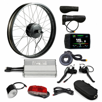 Kit de conversion de moteur de moyeu arrière pour moto et vélo électrique 1000W 48V sans balais, pour pneus larges, avec batterie au lithium haute puissance