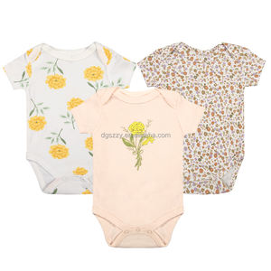Di alta qualità graziosa maglia stampata pagliaccetto per bambini ODM Set di <span class=keywords><strong>abbigliamento</strong></span> per neonati neonati <span class=keywords><strong>3</strong></span>-12 <span class=keywords><strong>mesi</strong></span> stagione estiva chiusura a bottone - Product Image 3