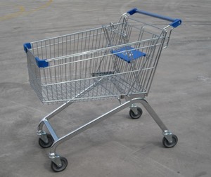 Phong cách Châu Âu 130L Chrome mạ đẩy Mua sắm Xe đẩy giỏ hàng cho trẻ em moq 100 cái - Product Image 5