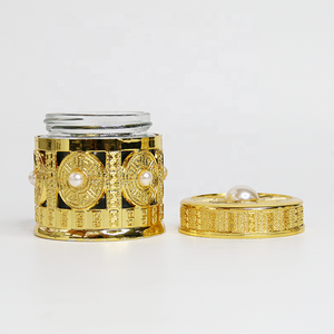 Tarro de embalaje de vidrio de azafrán de estilo egipcio árabe elegante de 100ml con mangas y tapas de decoración de colores surtidos - Product Image 4