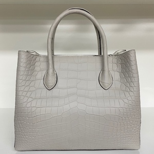 Bolso de mano 100% de piel de cocodrilo auténtica – Elegante bolso de diseñador con cierre de cremallera, bolso de mano de piel exótica de lujo - Product Image 1