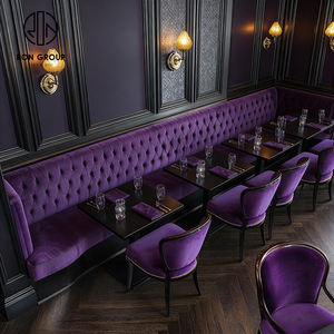 Juego de Mesa y Sillas de Piedra Sinterizada Cuadrada de Lujo, Color Púrpura Terciopelo, para Cafetería, Restaurante, Muebles de Sofá, Asientos de Cabina - Product Image 5