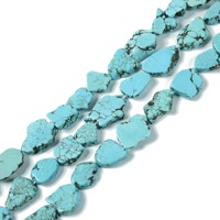 Bleu Turquoise Perle Brin 15-20x15-25mm Dalle Irrégulière Tranche Perles De Pierres Précieuses pour La Fabrication De Bijoux Collier