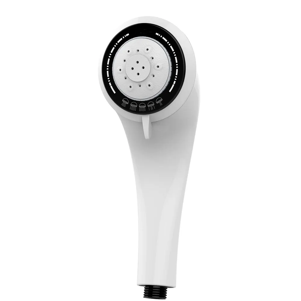 Multi Function Plastic Rainfall Hand Shower Head 5 Setting ABS Handheld Bath Shower Head