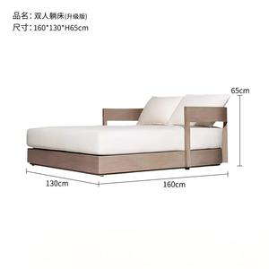 Chaise longue d'extérieur moderne pour hôtel, chaise longue de luxe pour villa, ensemble de meubles de patio en teck, chaise longue d'extérieur pour complexe hôtelier - Product Image 4