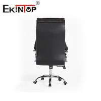 Fauteuil de Bureau de Direction Ekintop Économique en PU à Dossier Haut, Confortable et Ergonomique, en Cuir pour PDG et Manager