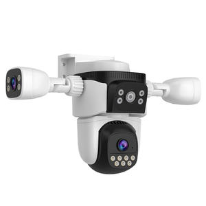Caméra de sécurité C63 HD à trois objectifs Trois caméras en une couverture visuelle à 360 ° Image ultra HD 9MP Alarme lumineuse <span class=keywords><strong>sonore</strong></span> en temps réel - Product Image 3
