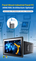 Alta velocidad impermeable IP65 500Nits Linux ordenador Industrial Panel táctil montaje integrado IPC TTL accesorio Industrial