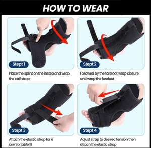 Plantar fasiit koruma ağrı kesici için özelleştirilmiş elastik Dorsal atel ortez Brace ayarlanabilir gece ateli ayak damlası - Product Image 6