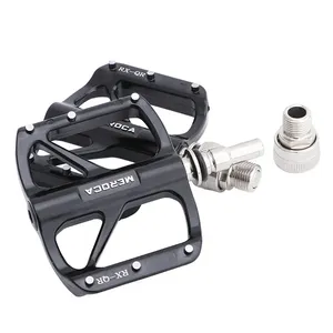 MEROCA pédale de vélo avec crampons pédales à dégagement rapide en alliage d'aluminium repose-pieds à 3 roulements pour vélo pliant Brompton - Product Image 4