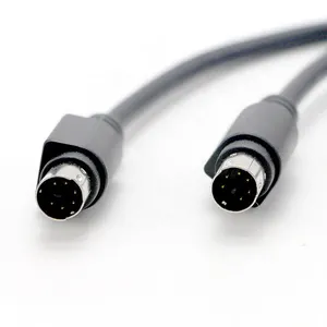 OEM迷你DIN 6pin M至M音频视频电缆，用于PS/2键盘鼠标JVC低音炮影音设备3针4针5针7针8针9针