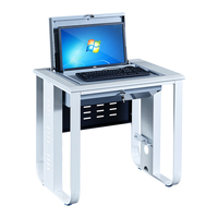 Poste de travail informatique moderne avec support de bureau escamotable sécurisé pour l'école, la salle de classe, l'atelier et la chambre à coucher