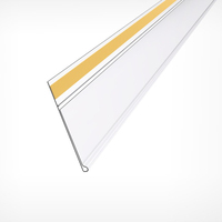 Affichage clair personnalisé plastique PVC acrylique étagère Talker prix canal étiquette bande de données billet porte-étiquette pour étagères en métal