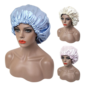 Bonnet <span class=keywords><strong>de</strong></span> douche réutilisable <span class=keywords><strong>pour</strong></span> femmes et hommes, grand bonnet <span class=keywords><strong>de</strong></span> douche imperméable lavable à bande élastique chapeau <span class=keywords><strong>de</strong></span> <span class=keywords><strong>bain</strong></span> <span class=keywords><strong>pour</strong></span> cheveux longs, tresses - Product Image 5