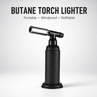 Briquet torche à flamme jet réglable et rechargeable YIZHENG YZ-089, coupe-vent, en métal, pour cuisine, cigares, tabac, camping