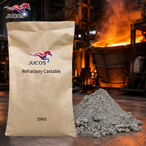 Hormigón <span class=keywords><strong>Refractario</strong></span> de Alta Alúmina, Resistente al Calor hasta 1800°C, para Reparación de Revestimientos de Hornos de Acero, en Polvo, Bolsa de 25 kg - Product Image 1